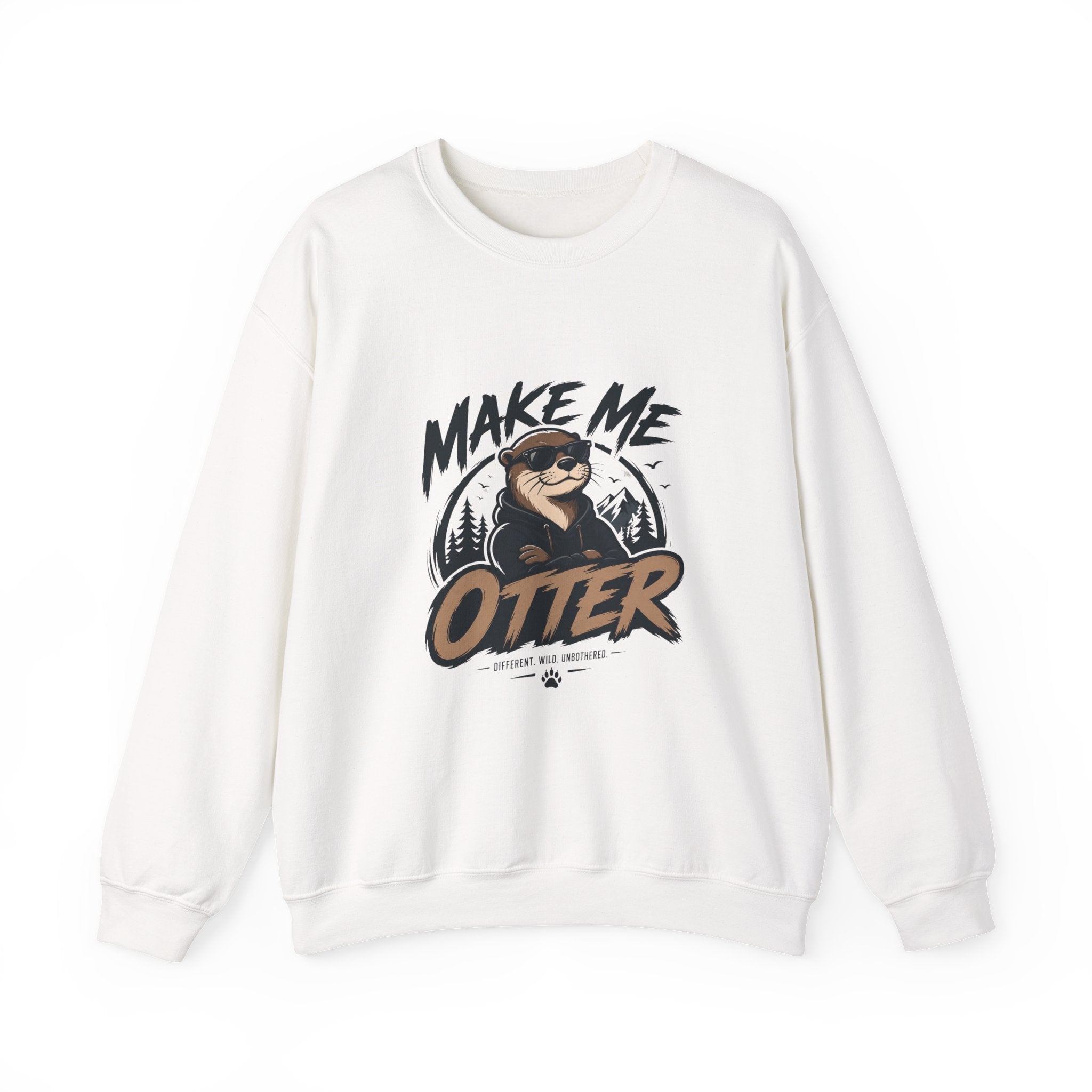 Otter Graphic Sweatshirt — "Make Me Otter" Cute River Otter Crewneck