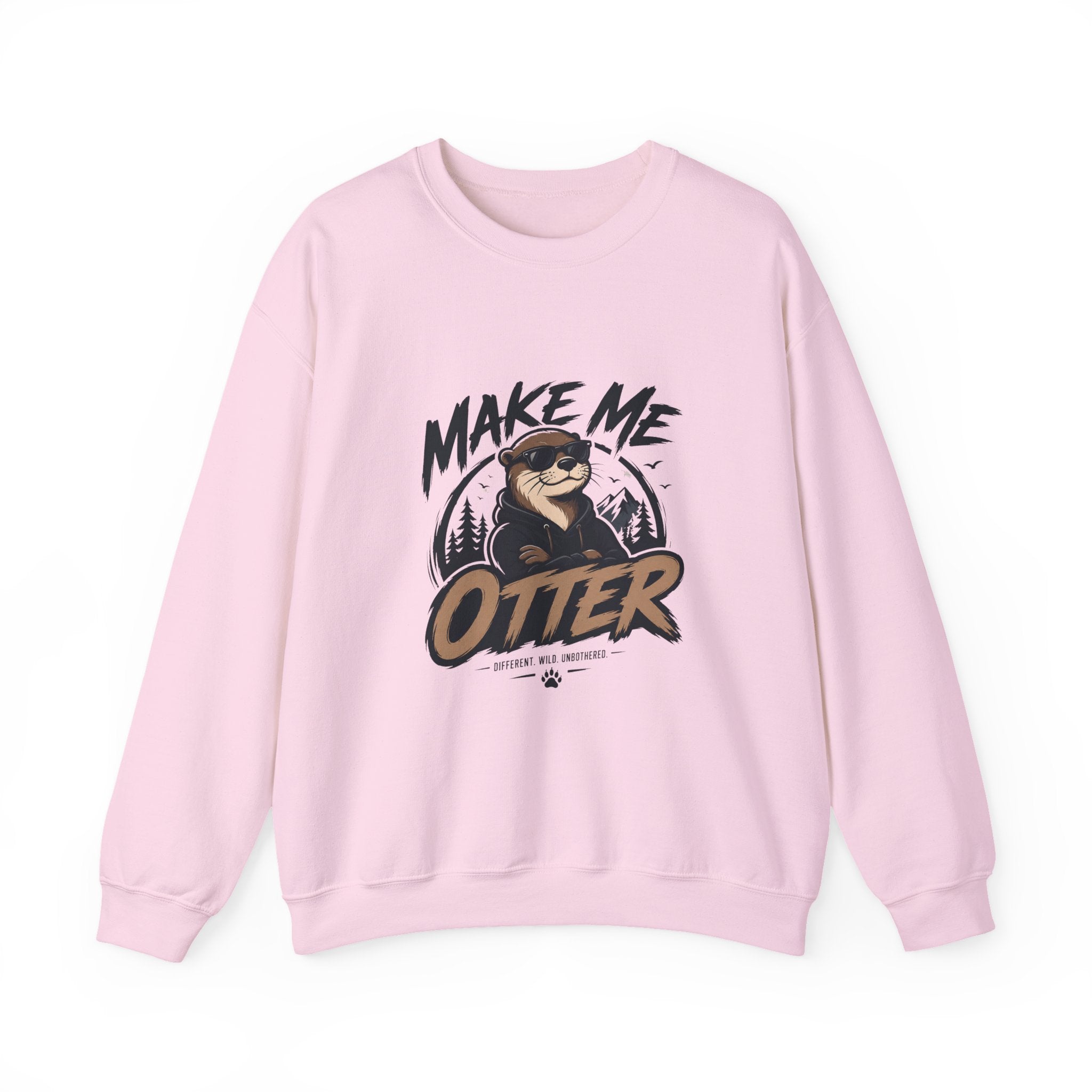 Otter Graphic Sweatshirt — "Make Me Otter" Cute River Otter Crewneck