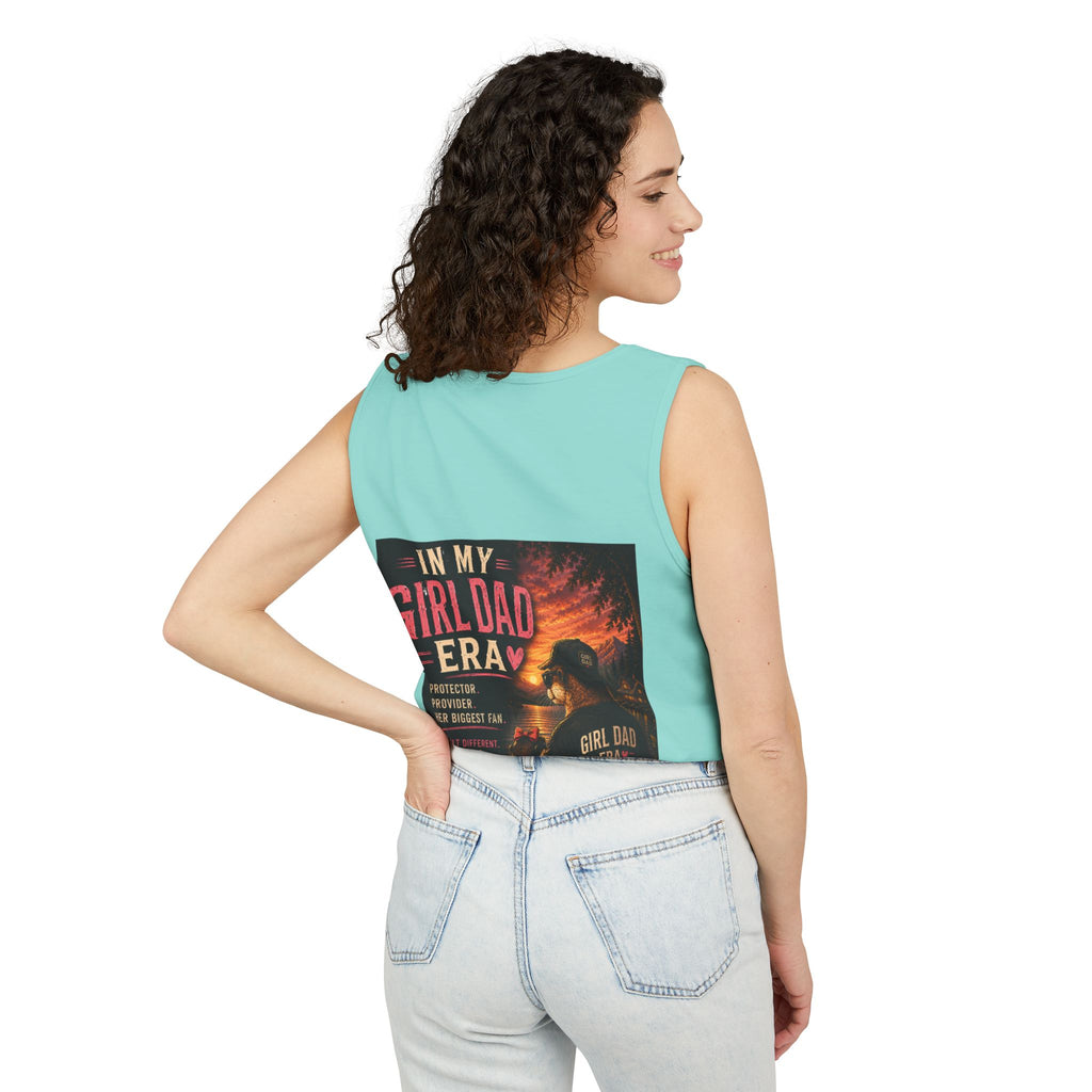 Girl Dad Tank Top — "In My Girl Dad Era" Father-Daughter Vintage Sunset Tee