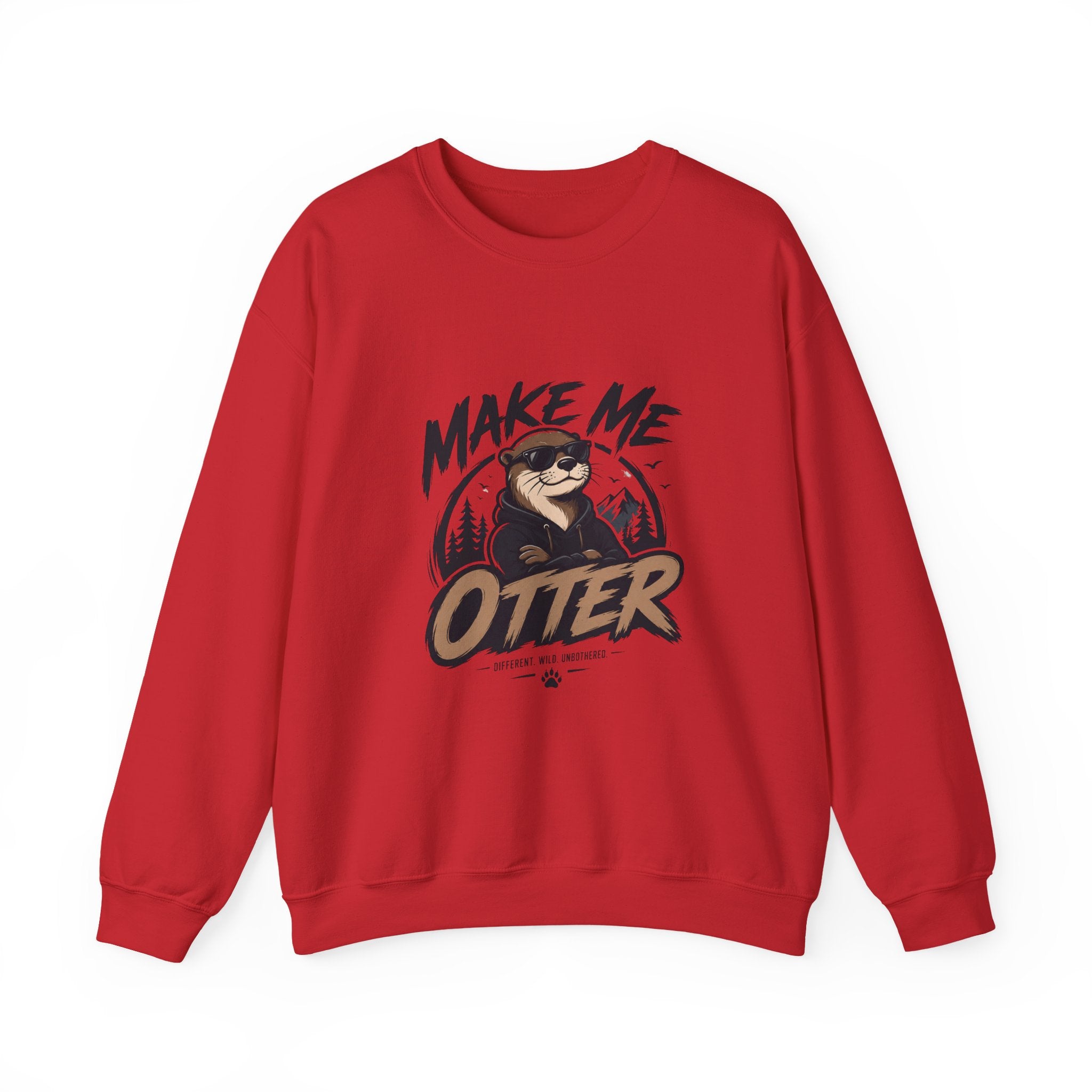 Otter Graphic Sweatshirt — "Make Me Otter" Cute River Otter Crewneck