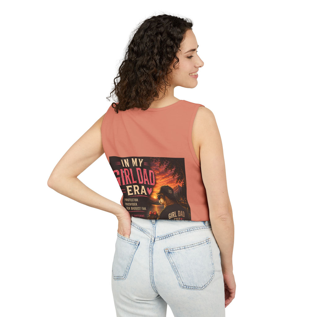 Girl Dad Tank Top — "In My Girl Dad Era" Father-Daughter Vintage Sunset Tee