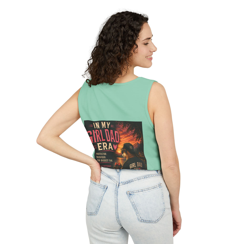 Girl Dad Tank Top — "In My Girl Dad Era" Father-Daughter Vintage Sunset Tee