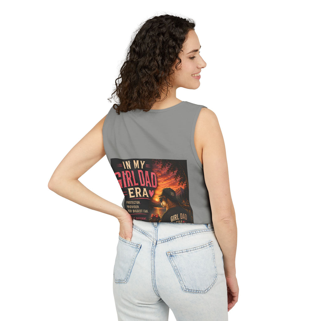 Girl Dad Tank Top — "In My Girl Dad Era" Father-Daughter Vintage Sunset Tee