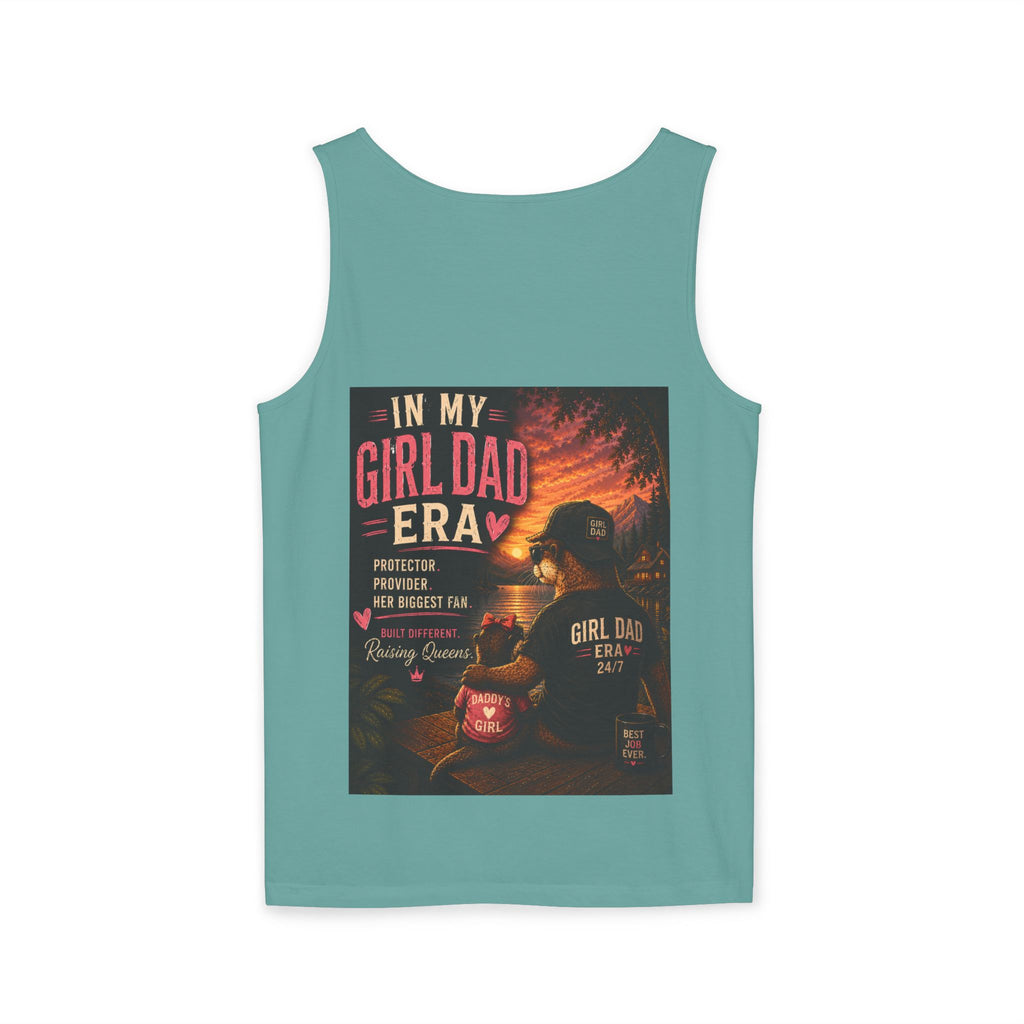 Girl Dad Tank Top — "In My Girl Dad Era" Father-Daughter Vintage Sunset Tee